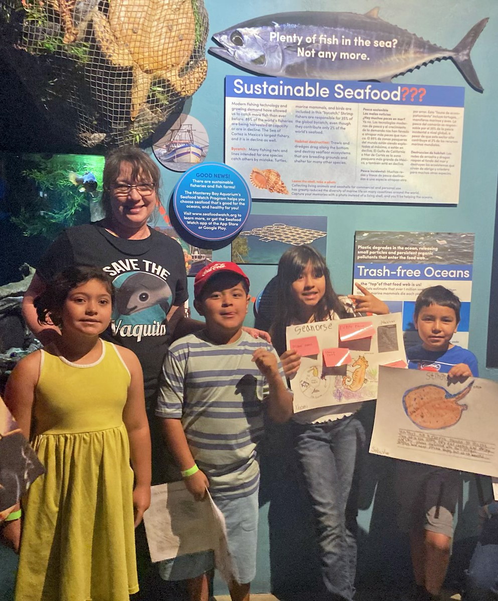 Students presented their book about the vaquita at the Desert Museum
